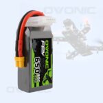 Ovonic 14.8V 80C 650mah 4S Lipo Battery Pack with XT30 Plug for FPV