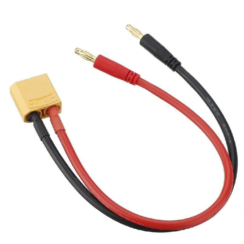 XT90 Male to 4.0mm Banana Plug with 30CM 12AWG Silicone Charger Cable