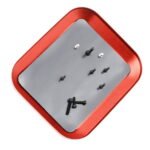 Aluminum alloy Screw Tray with Magnetic Pad for RC Model Phone Car Repair Tool (Red)