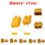 Amass 10Pairs XT30U (XT30 Upgrade) Connector Male to Female Bullet with Heat Shrink for RC Lipo BatteryESCPDBRC Models