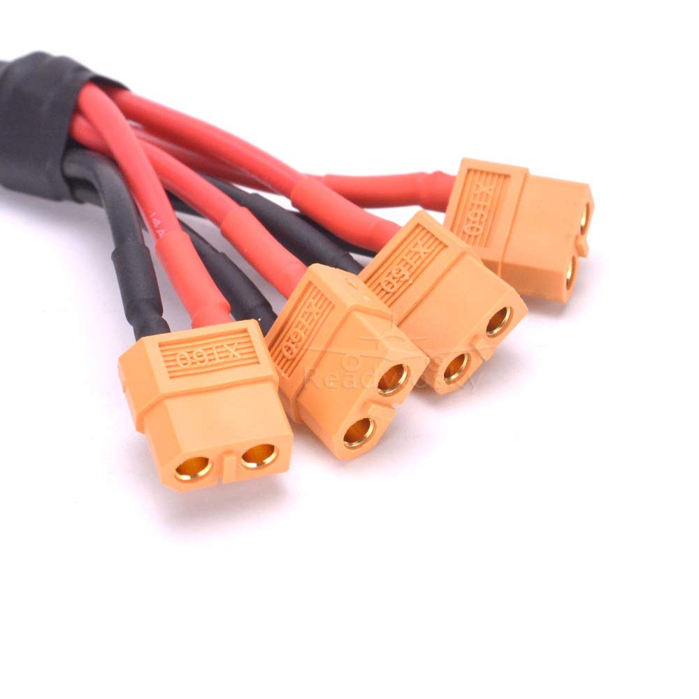 XT60 1 Male to 4 Female Parallel Connection Quadcopter Power Distribution Cable